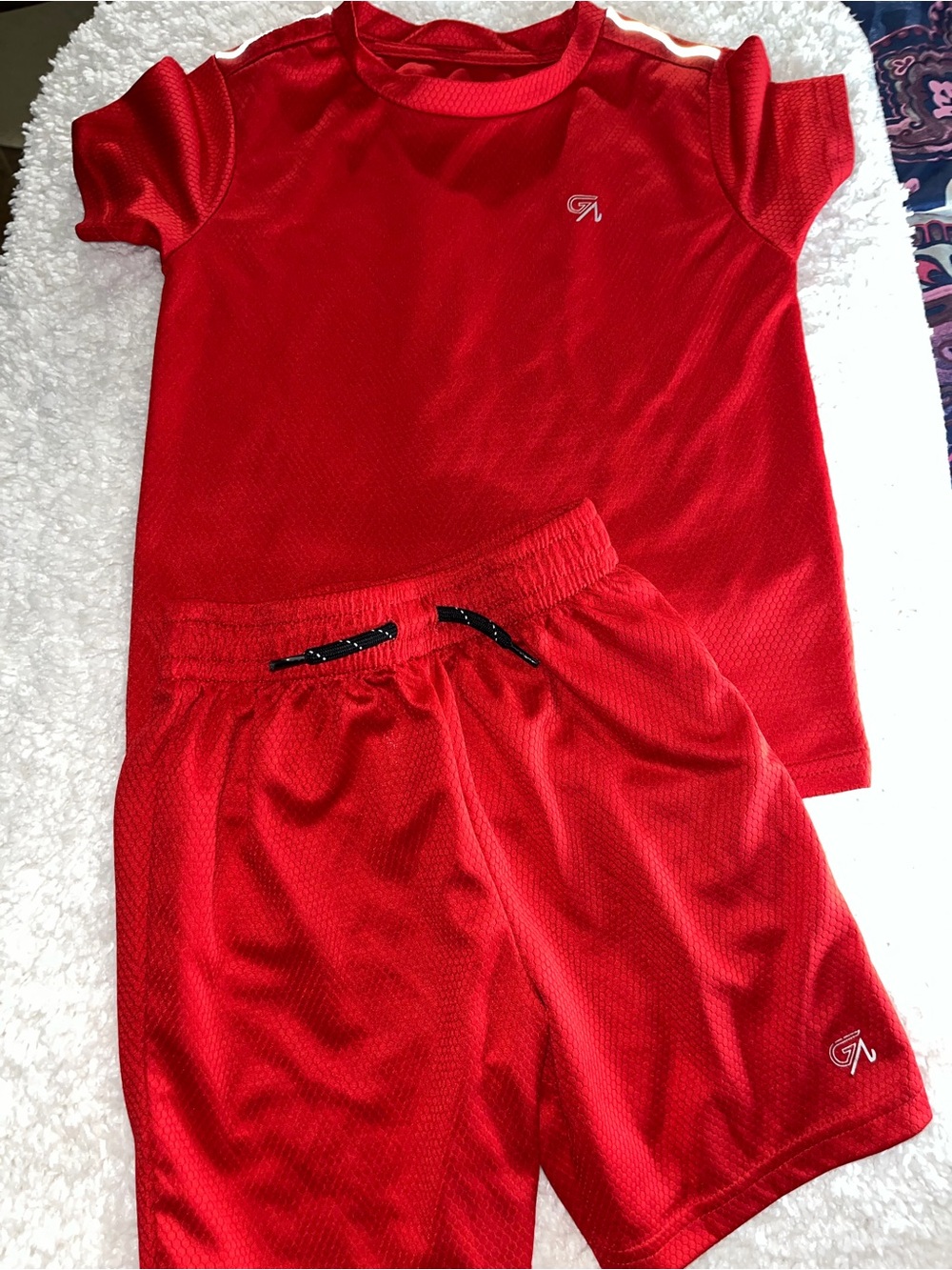 Kids Red Active Short Pajama Set - Brand: (unspecified)